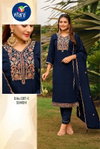 Sunidhi By Vitara Poly Chinon Kurti Bottom With Dupatta Suppliers In India
